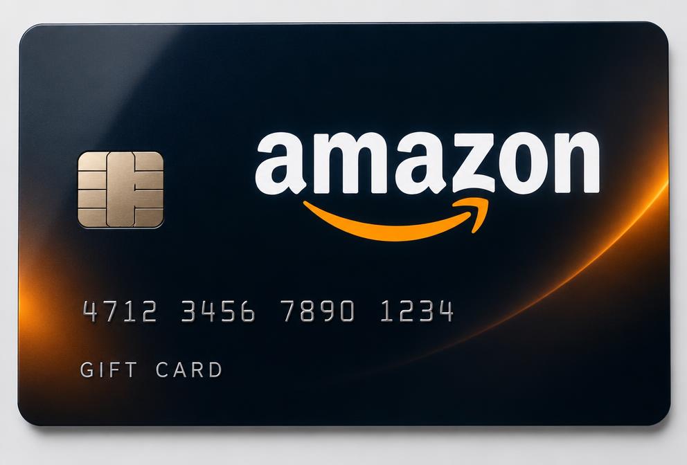 Amazon Gift Card — illustrative card design